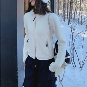 Boutique Women’s Fleece White Jacket